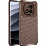 Wowacs Xiaomi Poco M8 Pro 5g Uyumlu Kılıf Karbon Tasarım Kamera Korumalı Silikon Telefon Kılıfı Kapak - Kahverengi