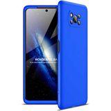 Wowacs Xiaomi Poco X3 ile Uyumlu Kılıf 3 Parçalı Tam Koruma Dayanıklı Soft Ince Kılıf - Mavi