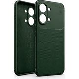 Wowacs Xiaomi Poco X8 Pro Max Uyumlu Kılıf Karbon Tasarım Kamera Korumalı Silikon Telefon Kılıfı Kapak - Koyu Yeşil