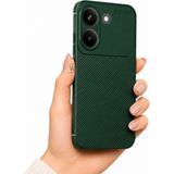 Wowacs Xiaomi Poco X8 Pro Uyumlu Kılıf Karbon Tasarım Kamera Korumalı Silikon Telefon Kılıfı Kapak - Koyu Yeşil