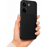 Wowacs Xiaomi Poco X8 Pro Uyumlu Kılıf Karbon Tasarım Kamera Korumalı Silikon Telefon Kılıfı Kapak - Siyah