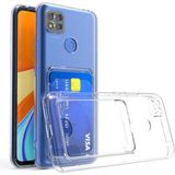 Wowacs Xiaomi Redmi 9c Uyumlu Kılıf Kartlık Bölmeli Arkası Şeffaf Soft Dayanıklı Kılıf Kapak