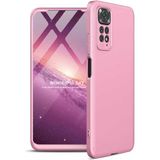 Wowacs Xiaomi Redmi Note 11 ile Uyumlu Kılıf 3 Parçalı Tam Koruma Dayanıklı Soft Ince Kılıf - Rose
