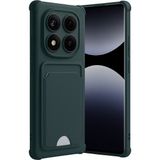 Wowacs Xiaomi Redmi Note 15 Pro 4g Uyumlu Arka Kamera Korumalı Kart Koyulabilen Silikon Kartlıklı Kılıf Kapak - Koyu Yeşil