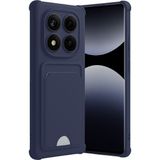 Wowacs Xiaomi Redmi Note 15 Pro 5g Uyumlu Arka Kamera Korumalı Kart Koyulabilen Silikon Kartlıklı Kılıf Kapak - Lacivert