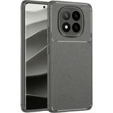 Wowacs Xiaomi Redmi Note 15 Pro Plus 5g Uyumlu Kılıf Karbon Tasarım Kamera Korumalı Silikon Telefon Kılıfı Kapak - Gri