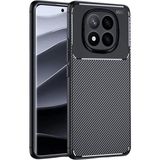 Wowacs Xiaomi Redmi Note 15 Pro Plus 5g Uyumlu Kılıf Karbon Tasarım Kamera Korumalı Silikon Telefon Kılıfı Kapak - Siyah