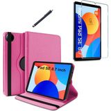 Wowacs Xiaomi Redmi Pad Se 8.7 Inç Uyumlu 360° Dönebilen Standlı Tablet Kılıfı Ekran Koruyucu ve Kalem Seti - Redmi Pad SE 8.7" - Pembe