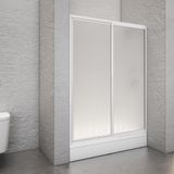 WOWER 130-140 CM İKİ DUVAR ARASI BEYAZ PROFİLLİ MİKA CAMLI TEKNESİZ DUŞAKABİN (131 CM)