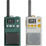 WowKids W1A Çocuk Walkie Talkie 5 Km Green-Cream AAA Pilli PmrTelsiz - Beyaz