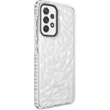 Wowlcraft Wowlery Samsung Galaxy A52 Uyumlu Kılıf Prizmatik Tasarım Dayanıklı Kenarlar Şık Tasarım Kılıf - Beyaz