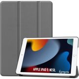 Wowlett Apple iPad 9 Kılıf 9. Nesil 10.2 Smart Folio Cover Akıllı Uyku Modlu Pu Deri Standlı Tablet Kılıfı - iPad 9.Nesil 10.2 - Gri