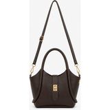 Wowo Store Vera Mini El & Omuz Çantası - 23 cm genişlik , 15 cm yükseklik , 8 cm derinlik - Kahverengi