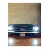 wowocraft Işıklı Mustang Duvar Obje Araba Siyah Lacivert 48 x 33