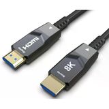 Woxcon - 8K Hdmı Aoc Fiber Kablo - Hdmi 2.1 Standart - 48Gbps, 8K 60Hz, 4K 120Hz, 4K 60Hz, Earc, Hdr, D-Hdr, Hdcp2.3, Dolby Vision, Dolby Atmos (5 Me