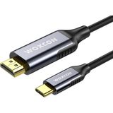 Woxcon Usb-C - HDMI Kablo, USB 3.2 Type C, Hdmı2.0b Standart, 4K 60Hz, 18GBPS, Hdr, HDR10, 3d, Hdcp2.2 - Çok Renkli