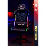 WOXUP PRIME RGB LED Oyuncu Koltuğu | Premium Işıklı RGB Gaming Koltuk | Ergonomik E-Spor Ekipmanı - 01-Siyah
