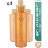 Woyal Life Bronzlaştırıcı Işıltılı Vücut Spreyi, Kokulu Vücut Spreyi 4 Adet 250 Ml