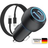 woyax Araç Şarj Aleti Çakmaklık Type-C + USB Girişli Kablolu Set 38W