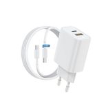 Woyax by Deji Reeder Uyumlu 20W PD Type-C Çoklu Hızlı Şarj Aleti / Cihazı PD ve USB Çıkış 1.2M Type-C Şarj Kablosu