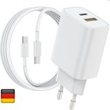 Woyax By Deji Samsung Xiaomi Oppo Huawei Uyumlu 20W Pd Type C Çoklu Hızlı Şarj Aleti ve USB Çıkış & Kablo Beyaz