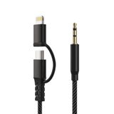 Woyax By Deji Type-c + Lightning To Aux 3.5mm Ses Kablosu 1.2m