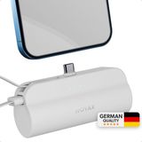 Woyax by Deji Type-C Soketli Mini Beyaz Powerbank 5000mah 2 Type-c Port Dahili Kablolu Taşınabilir Şarj Cihazı