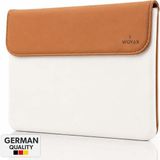 Woyax Cleanfit 13-14 Inç Slikon-Süet Laptop Çantası Su Geçirmez MacBook Kılıfı iPad Tablet El Çantası - Kahverengi
