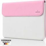 Woyax Cleanfit 13-14 Inç Slikon-Süet Laptop Çantası Su Geçirmez MacBook Kılıfı iPad Tablet El Çantası - Pembe