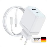 Woyax Gan 45W Type-C PD ve USB Süper Hızlı Şarj Aleti, 1.2M 60W Type-C Kablo Kablo ile Çoklu Uyumlu Modeller - Beyaz