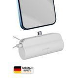 woyax Type C Soketli Mini Beyaz Powerbank 5000mah Kapasite 2 Type-c Port Kablolu Taşınabilir Batarya