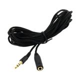 Wozlo 1.5m Ipli Kulaklık Ses Hoparlör Uzatma Kablosu 3.5mm Uzatma - Stereo Uzatma - Siyah - 1,5 m