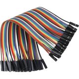 Wozlo 10CM Ayrılabilen Jumper Kablo 40 Pin Dişi - Dişi Dupont Kablo Breadboard Kablo - Renkli - 40 Adet