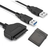 Wozlo 2.5 Inç USB 3.0 Sata HDD Harddisk Kablosu + Koruma Kutusu - Siyah