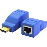 Wozlo 30M HDMI Extender 4k-2k HDMI Uzatma Aparatı 3D 1080P - CAT5E Cat6 Hdmı Uzatıcı - 30MT 1080P Görüntü - Mavi