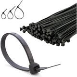 Wozlo 37 cm Kablo Bağı 3.6x370 mm Toplama Siyah 100 Adet Cırt Kablo Kelepçe