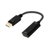 Wozlo 4K Displayport 1.4 To HDMI 2.0 Aktif Çevirici Dönüştürücü Kablo 4K@60Hz, 2K@144Hz, 1080P@144Hz - Siyah