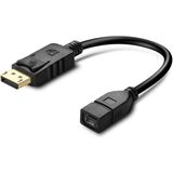 Wozlo 4k*2k Displayport To Mini Displayport Çevirici Dönüştürücü Kablo Dp Erkek To Mini Dp Dişi - Siyah