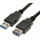 Wozlo 50CM USB 3.0 Uzatma Kablosu Dişi Erkek USB 3.0 Uzatma Kablosu - Siyah - 50 cm