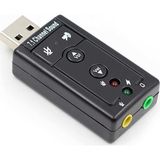 Wozlo 7.1 USB Ses Kartı Harici USB Sound Kart Düşük Gecikme ile Stüdyo Kalitesinde Ses