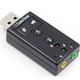Wozlo 7.1 USB Ses Kartı Harici USB Sound Kart Virtual 3D Çevirici