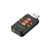 Wozlo 8.1 USB Virtual Sound 3D Ses Kartı - Usb Harici Ses Kartı Chipli
