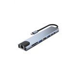 Wozlo 8 In 1 Type C To 4K Hdmı, Sd/ Tf Kart Okuyucu, 2 Usb 3.0 Çoklayıcı, Usb-C Pd Ethernet Çevirici Kablo