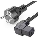 Wozlo C13 Power Güç Kablosu - 90 Derece L Tip Sağ Açılı - Standart Power Kablosu - 1.8 mt - Siyah - 1,8 m