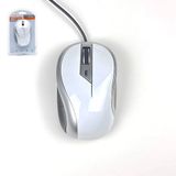 WOZLO Ergonomik USB Optik Kablolu Mouse 1000 DPI - Beyaz