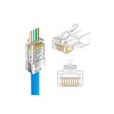 Wozlo Ez Rj45 Cat5/Cat6 Yeni Nesil Konnektör-Delikli Konnektör 10 Adet