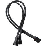 Wozlo Fan Çoklayıcı Y Pwm Splitter Kablosu 4pin Dişi 4pin - 3pin Erkek - Siyah