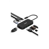 Wozlo Fıdeco Type C To 4K Hdmi - Usb 3.0 Hub, Gigabit Ethernet, Kart Okuyucu, Usb C, Mikrofon Kulaklık