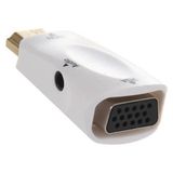 Wozlo HDMI To VGA Dönüştürücü Çevirici Receiver Uydu Ps3 Ps4 Xbox Pc Notebook - Beyaz