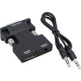 Wozlo HDMI To VGA Kablo Çevirici Ses Destekli Receiver Uydu Alıcısı Ps3 Ps4 Pc Laptop